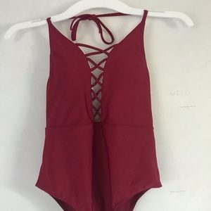 halter one piece bathing suit